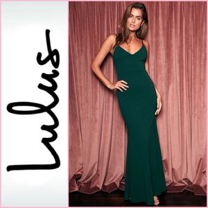 Infinite Glory Lulus Forest Green Maxi Dress